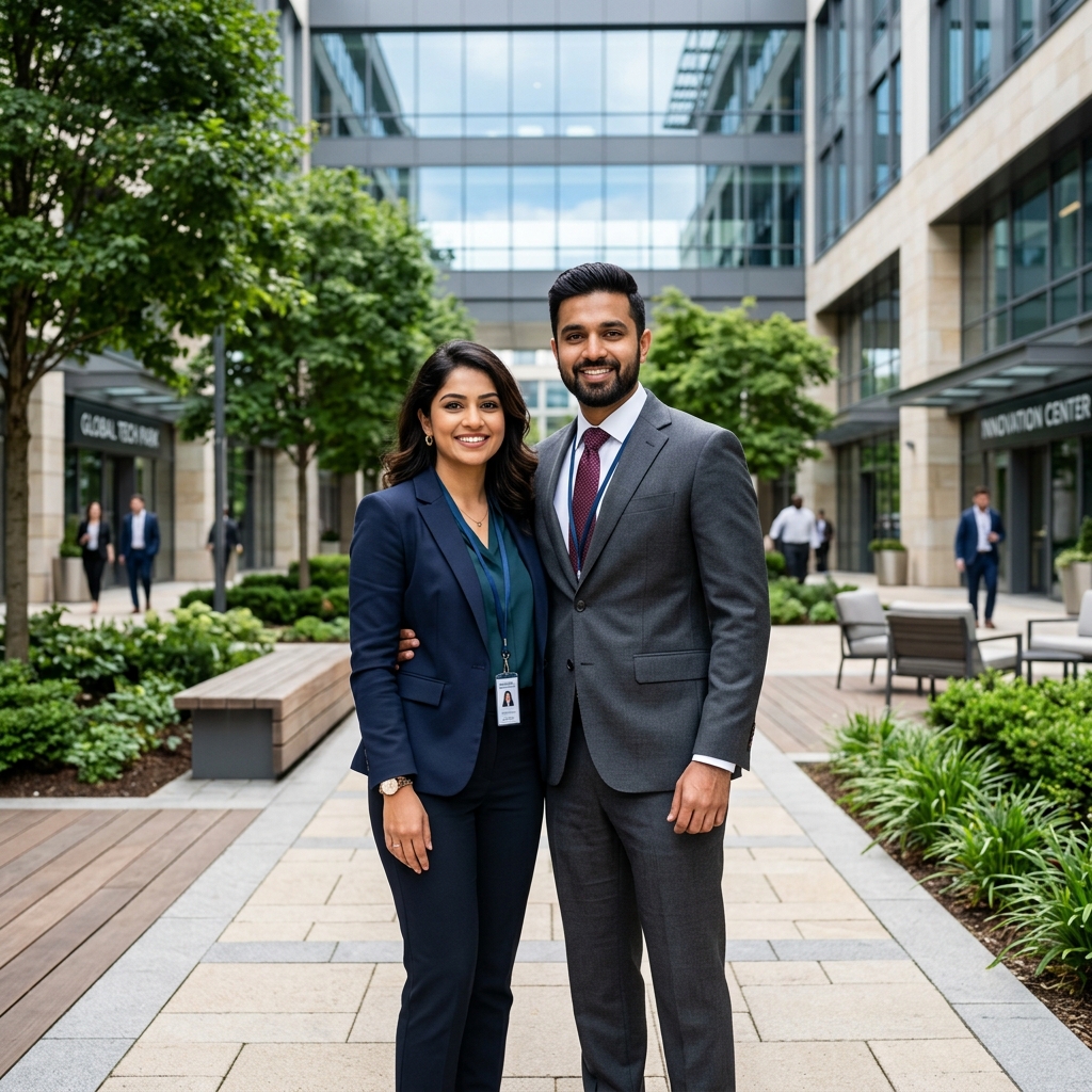 Happy Indian Professional Couple